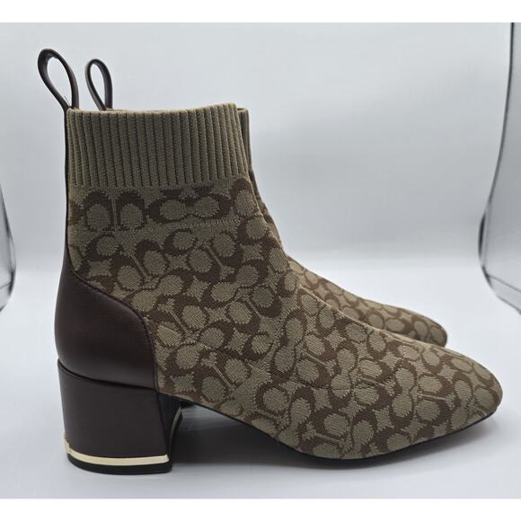 Coach Shoes - COACH Womens Neeka Knit Signature Bootie Size 7.5 NIB